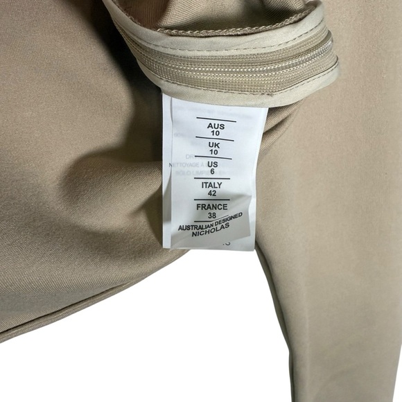 Nicholas Size US 6 Rosa Long Sleeve Crop Top in Semolina Beige - Picture 7 of 8